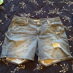 Distressed Denim Shorts